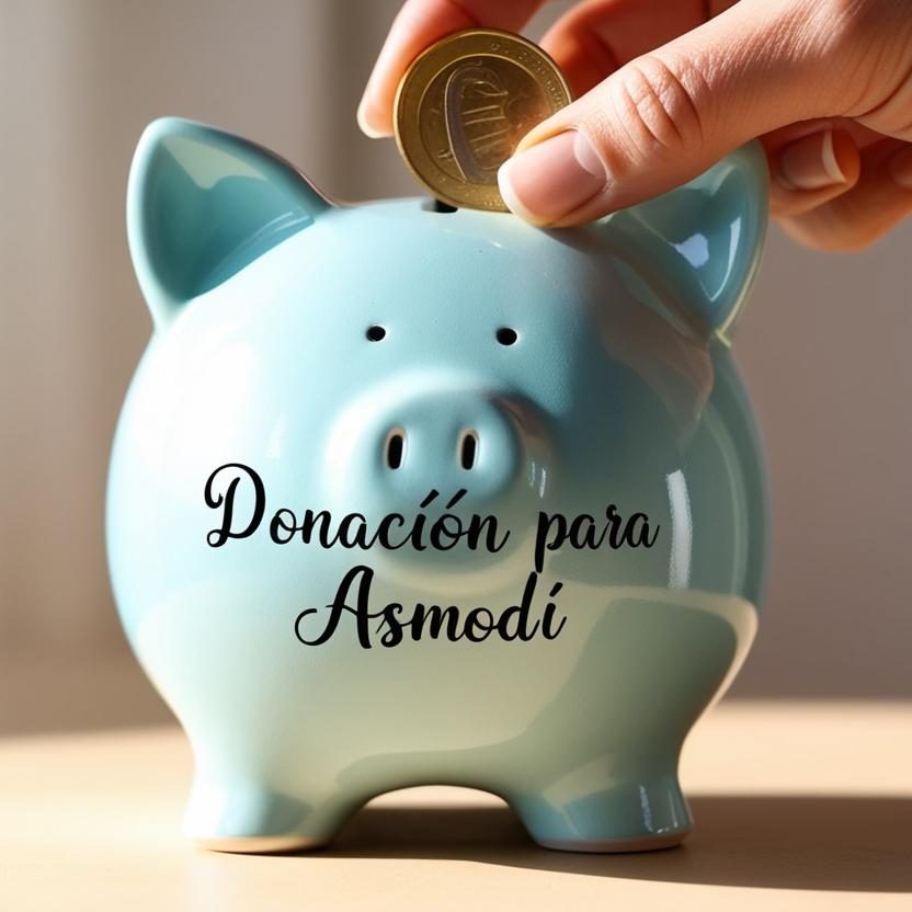 Hucha para donación a ASMODI